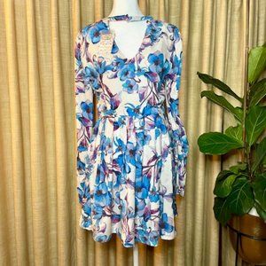 Free People, long sleeve, floral dress